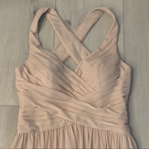 DAVID’S BRIDAL Long Bridesmaid Sleeveless Dress - Picture 2 of 13